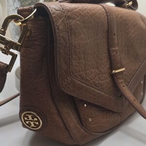 Tory Burch Brown Crossbody Bag with Flap Closure